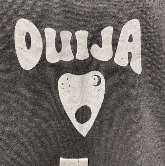 NWT Ouija Board Grey Sweatshirt Spooky Halloween Horror October Fall Festive New - Picture 3 of 7